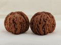 Four Towers walnut pair, 43 mm — WW-00011, hero view.