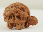 Turtle (Snakehead walnut) Handheld Object — 52.0 mm (She Tou Wu Gui) — Front three-quarter view — OB-00001