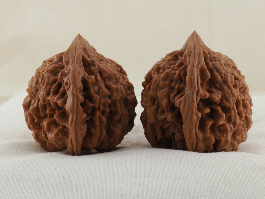 Official’s Hat walnut pair, 50 mm — WW-00005, view 2.