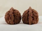 Official’s Hat walnut pair, 50 mm — WW-00005, view 4.