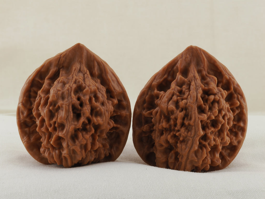 Official’s Hat walnut pair, 40 mm — WW-00008, hero view.