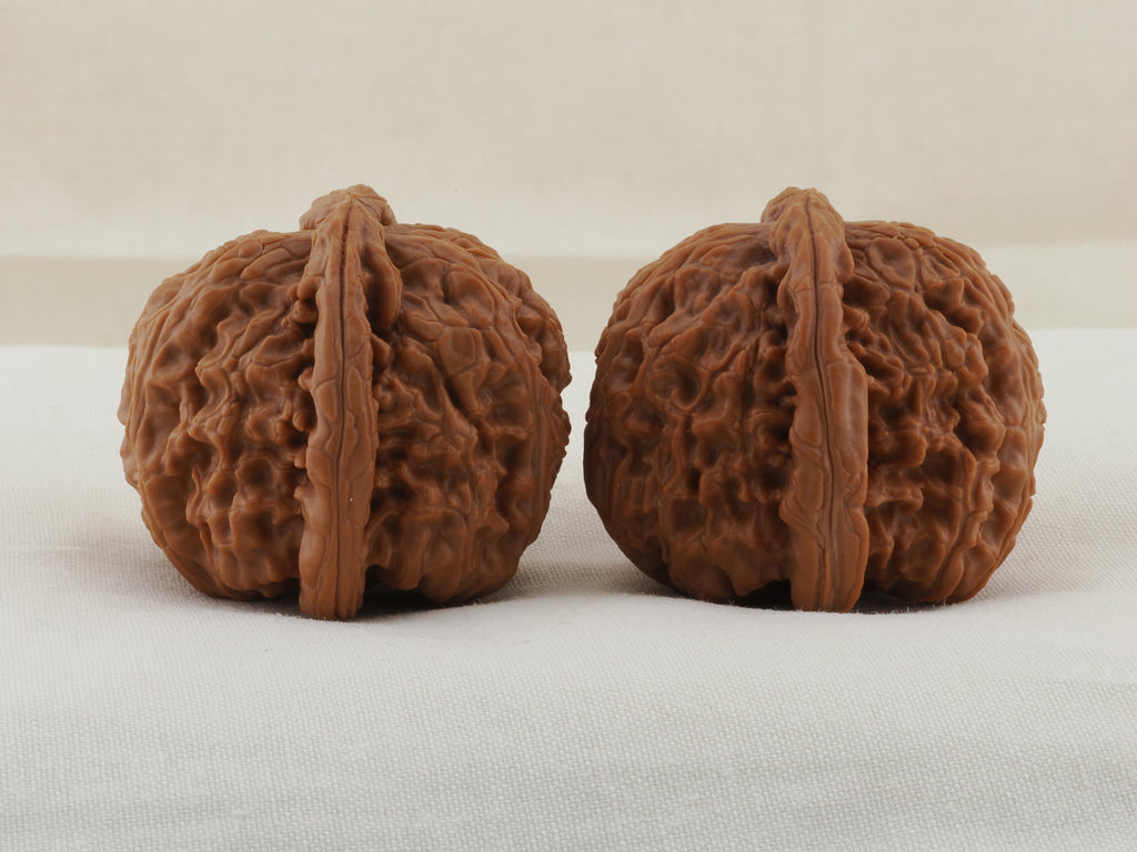 White Lion Head walnut pair, 41 mm — WW-00015, view 2.