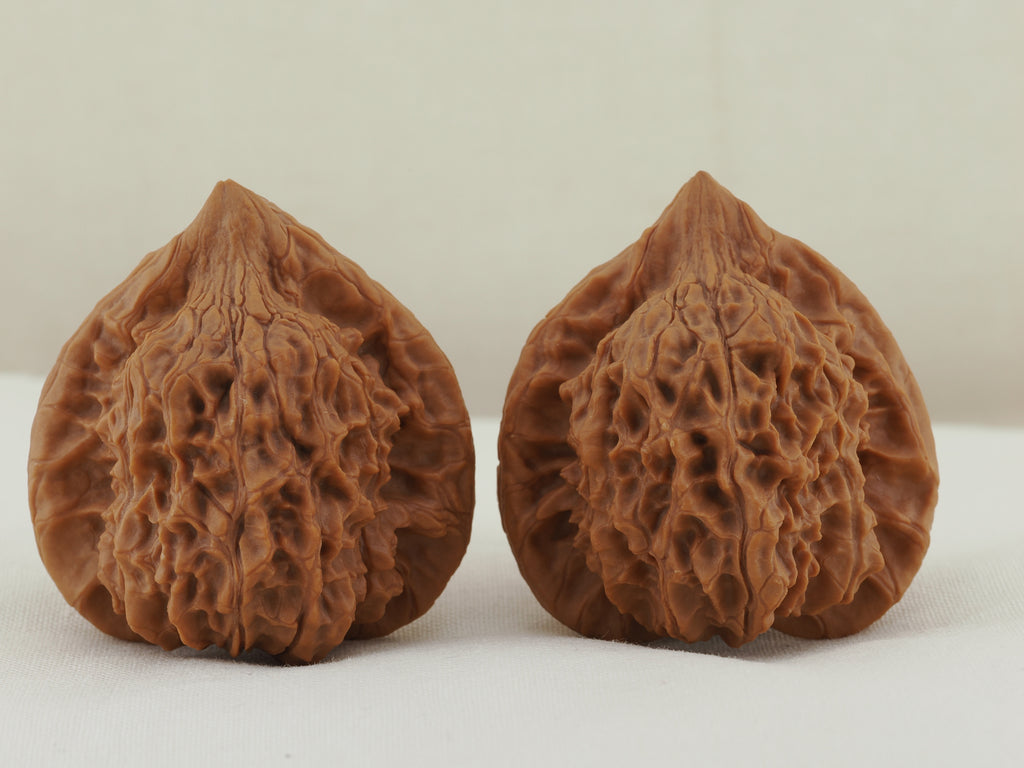 Vermilion Bird Walnut Pair — 40.0 mm (Zhu Que) — Reverse view — WW-00034
