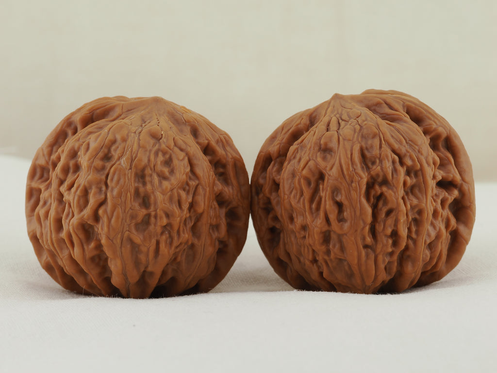 Iron Hammer Walnut Pair — 40.0 mm (Tie Chui) — Front view — WW-00038