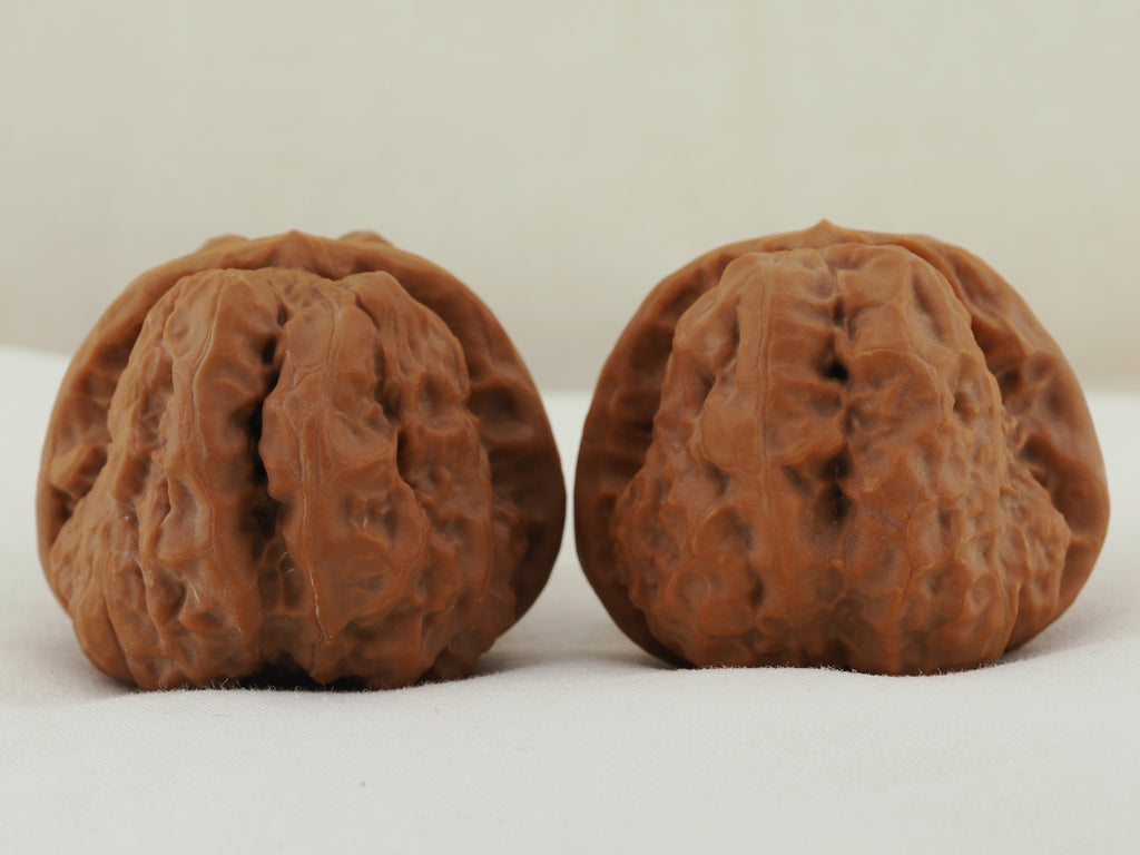 Toad Head Walnut Pair — 45.0 mm (Ha Ma Tou) — Front view — WW-00040