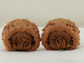 Snakehead Official's Hat Walnut Pair — 47.0 mm (She Tou Guan Mao) — Front view — WW-00046