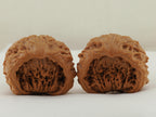 Snakehead Official's Hat Walnut Pair — 47.0 mm (She Tou Guan Mao) — Front view — WW-00046