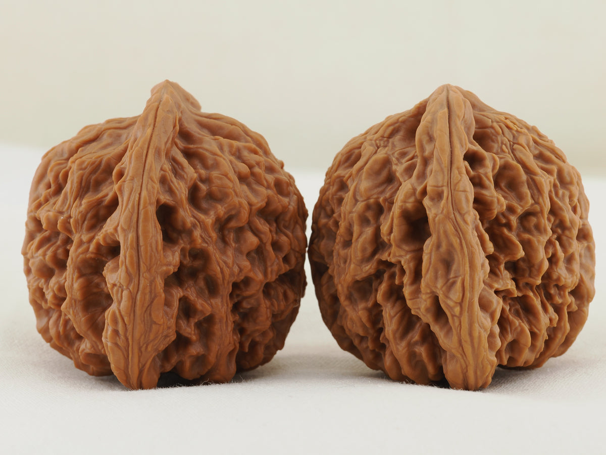 Nanjiang Stone Walnut Pair — 43.0 mm (Nan Jiang Shi) — Opposite side view — WW-00049