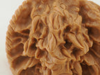 Empire Three Ridge Devour Carved Walnut Pair — 50.0 mm (Di Wang Tun Shi) — Carving detail — WW-00052