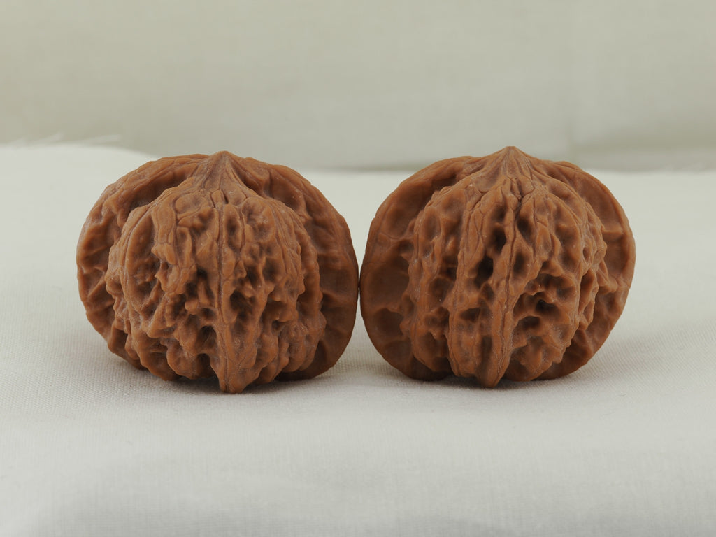 Palace Lantern walnut pair (Gong Deng) — WW-00056, reverse view