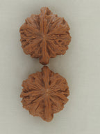 Palace Lantern walnut pair (Gong Deng) — WW-00056, crown view