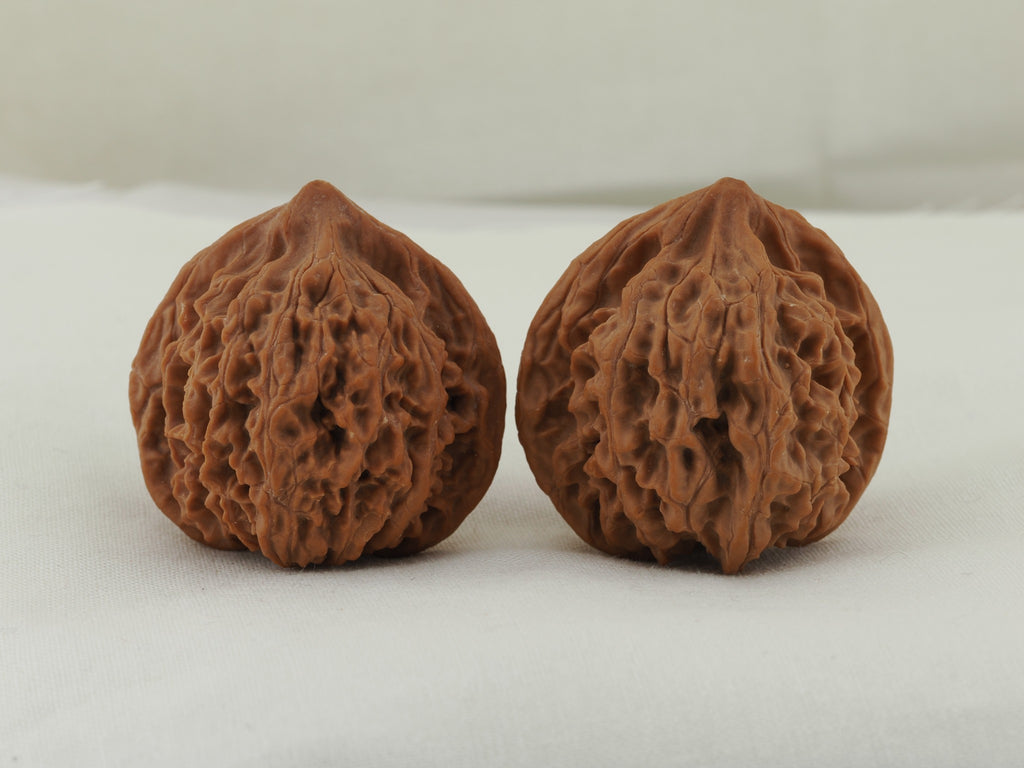 Lantern walnut pair (Deng Lou) — WW-00057, reverse view